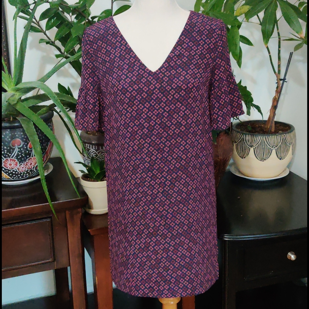 NWOT Madewell Ruffle Sleeve Flowy Floral Dress - Picture 2 of 9